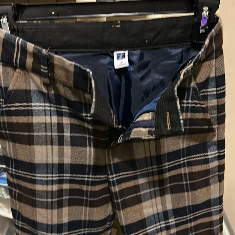 JANIE AND JACK boys 10 lines woodland brown tartan pant. No stains,rips.tears